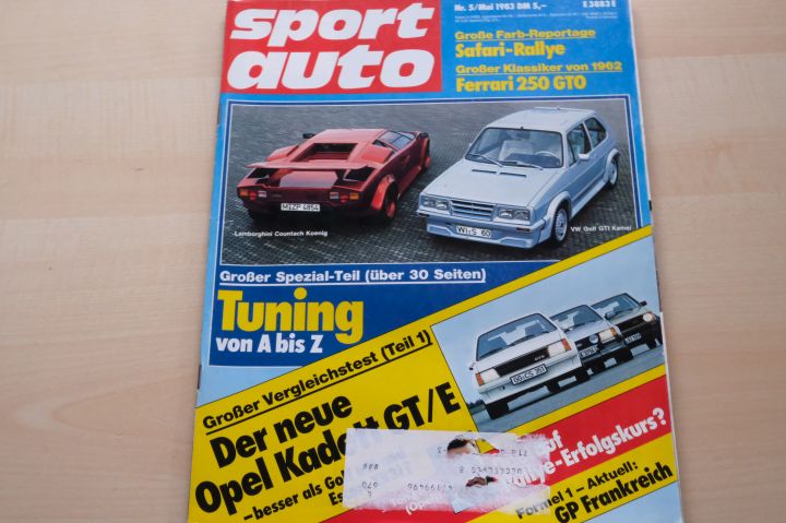 Deckblatt Sport Auto (05/1983)